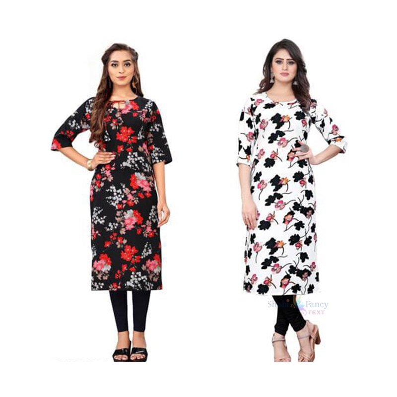 American crepe kurtis clearance
